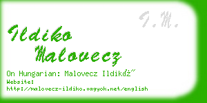 ildiko malovecz business card